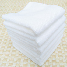 酒店宾馆洗浴足疗美容油漆装修擦瓷砖经编白毛巾便宜吸水毛巾