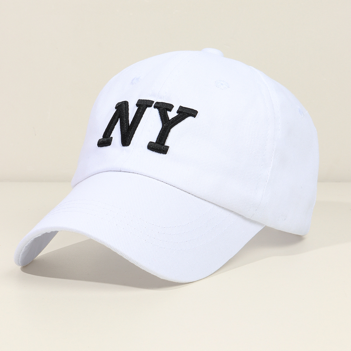 Exclusive for Cross-Border Ny Solid Color Letter Embroidery Adult Baseball Cap Outdoor Sun-Shade Sun Protection All-Match Men and Women Baseball Cap Women