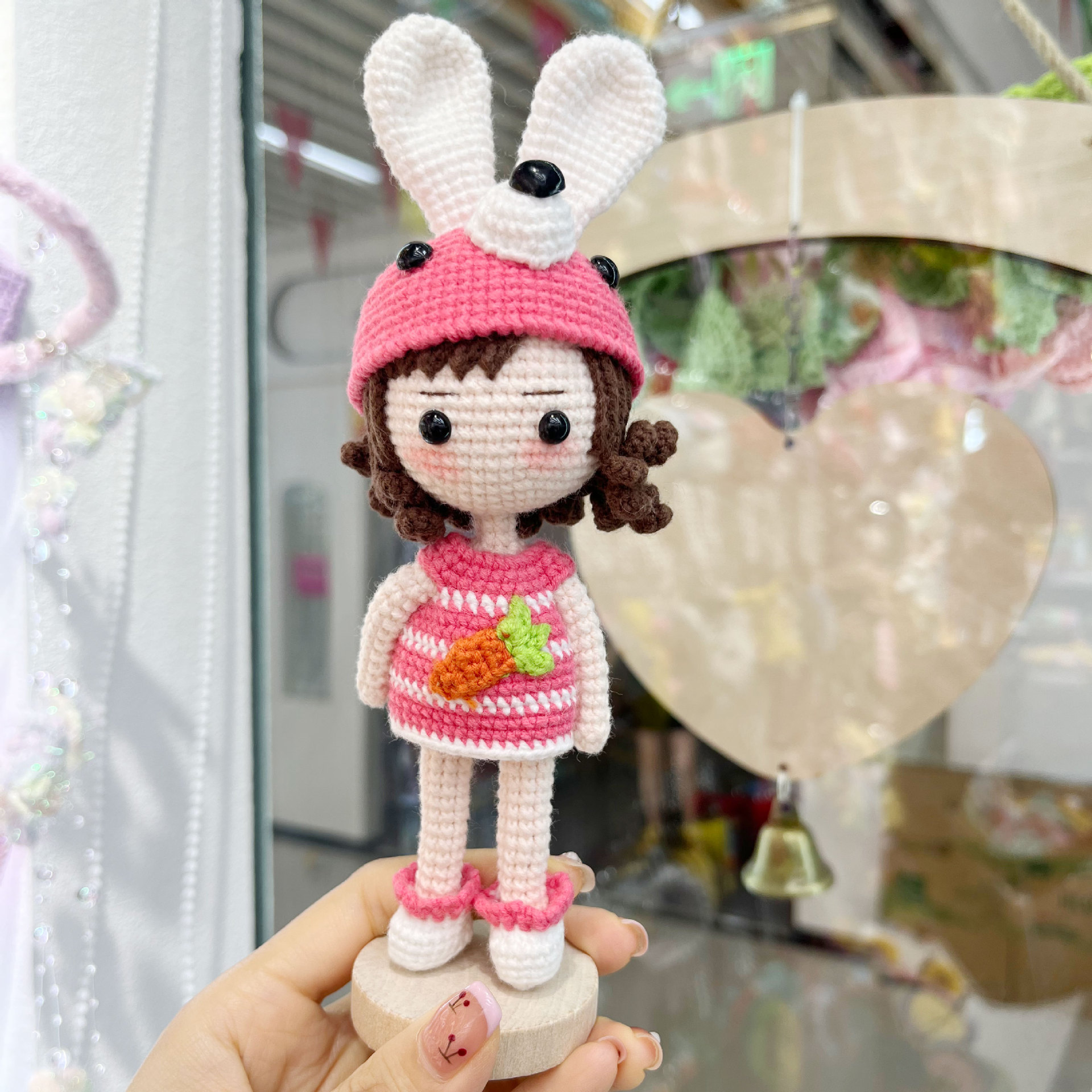 雪妃尔毛线钩织玩偶娃娃摆件手工编织diy创意玩偶兔子姐姐送女友