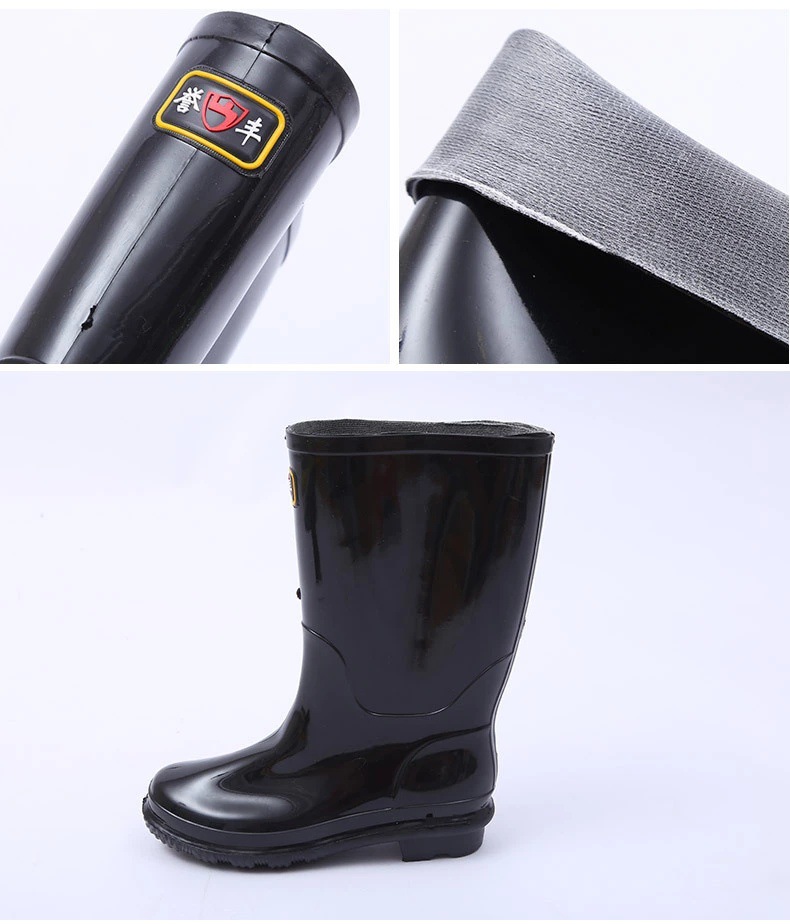 厂家直销劳工牌工业防护雨鞋高长筒男防水防滑耐磨雨季防汛雨靴