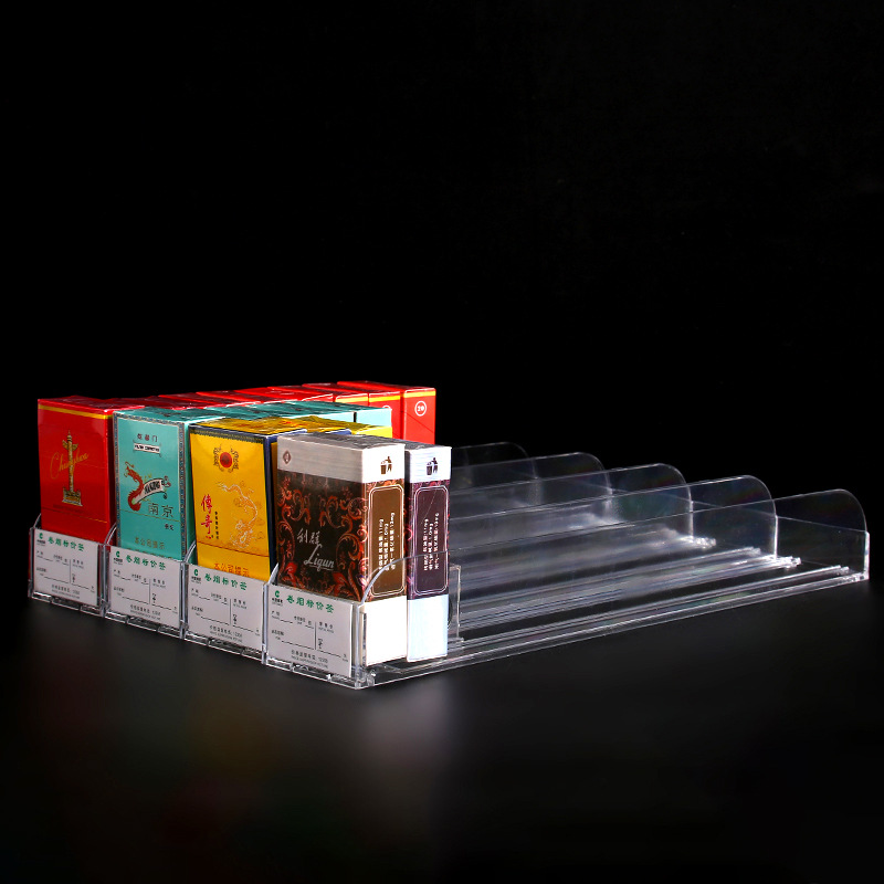 厂家直销透明亚克力自动推烟器单边双边超市烟草推进器烟架可批发