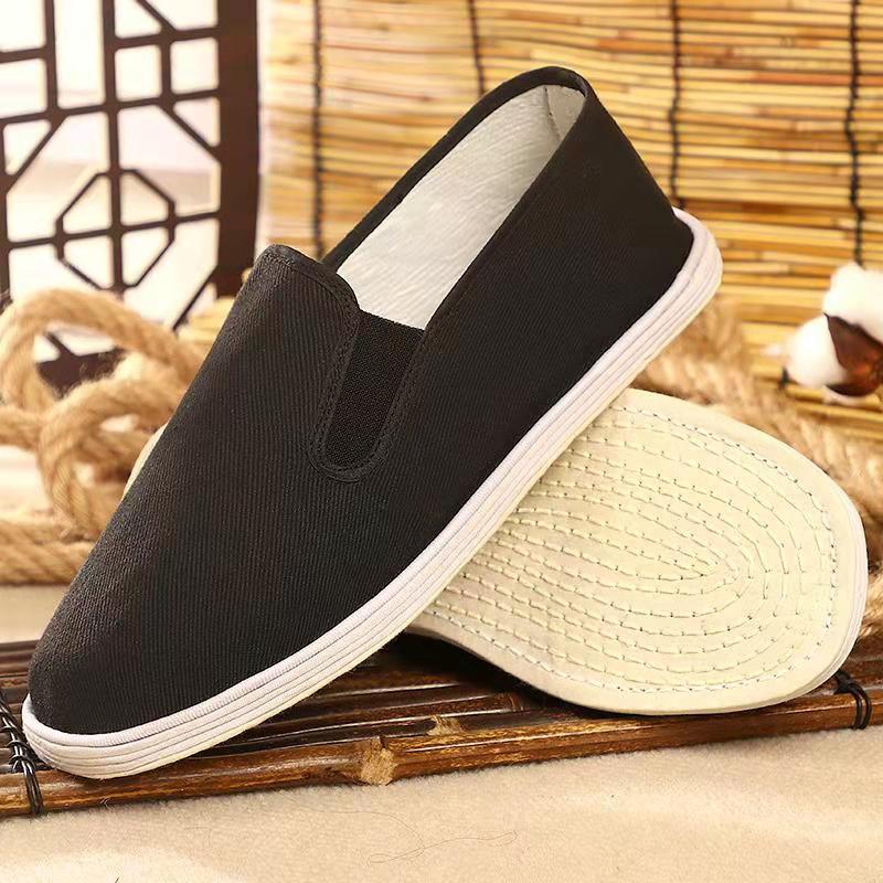 Handmade Strong Bottom Men's Pure Cloth Bottom Thick Soft Soled Multi-Layer Bottom Home Casual Shoes Slip-on Men's Breathable Shoes