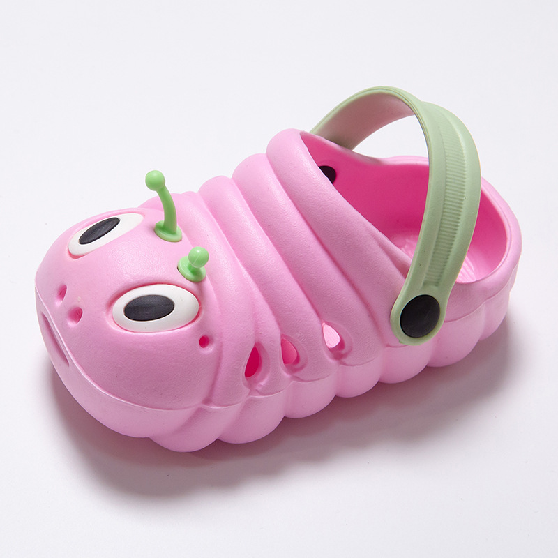 Children's Slippers New Summer Sandals Caterpillar Shoes Men's and Women's Rubber and Plastic Children's Room Baby's Shoes Third Generation Upgrade