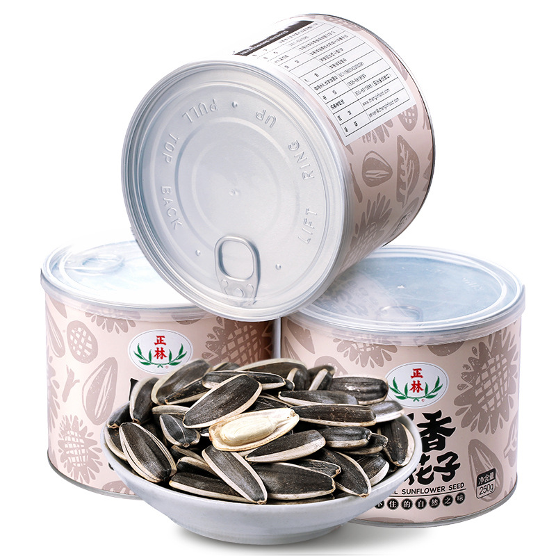 正林瓜子原味葵花籽罐装250g*1罐装大颗粒原香瓜子葵花子包装年货