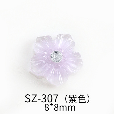 Internet Celebrity Little Flower Nail Ornament Ins Idyllic Minimalist Flower Color DIY Cartoon Resin Fingernail Decoration