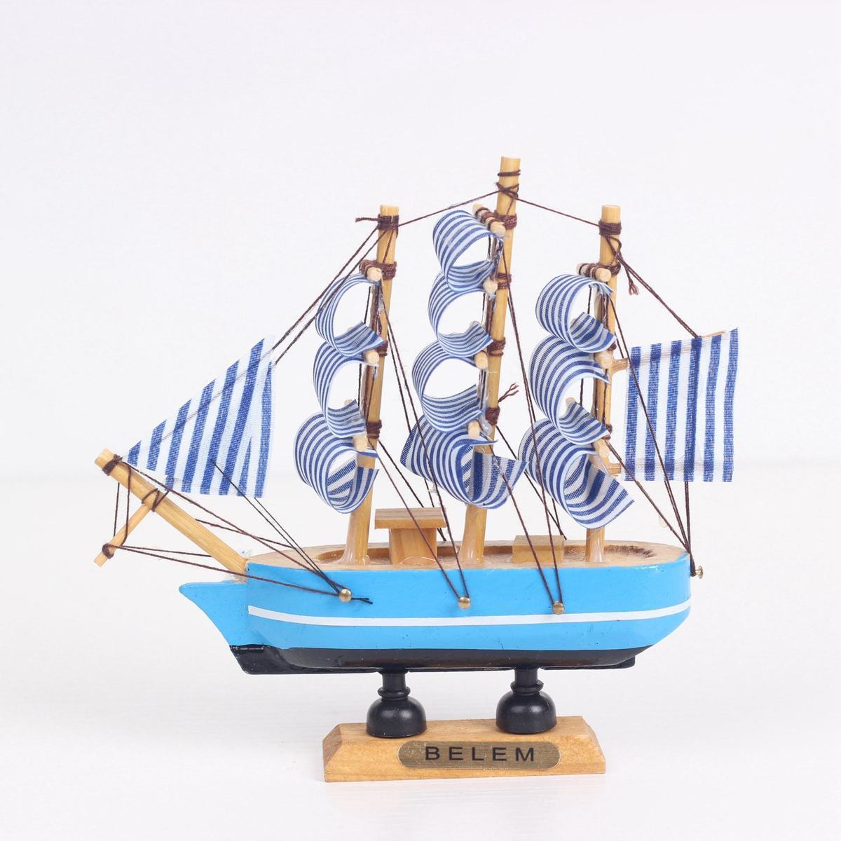 小帆船模型摆件蛋糕装饰木质工艺品船一帆风顺创意生日烘焙配件