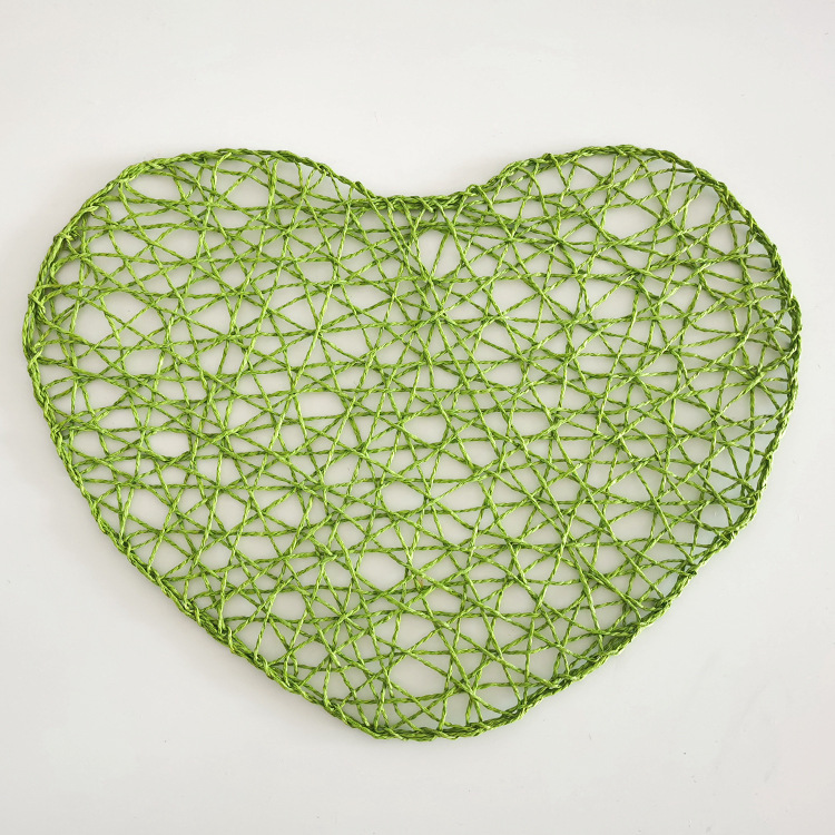 花形细纸绳乱编餐垫心形餐桌装饰垫茶杯垫碗垫盘子垫西餐厅垫子
