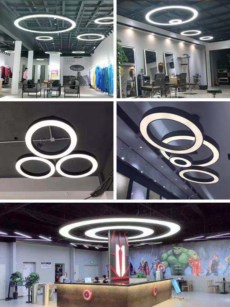 异形灯造型灯y形圆形创意六边形拼接灯网咖健身房工业风吊灯