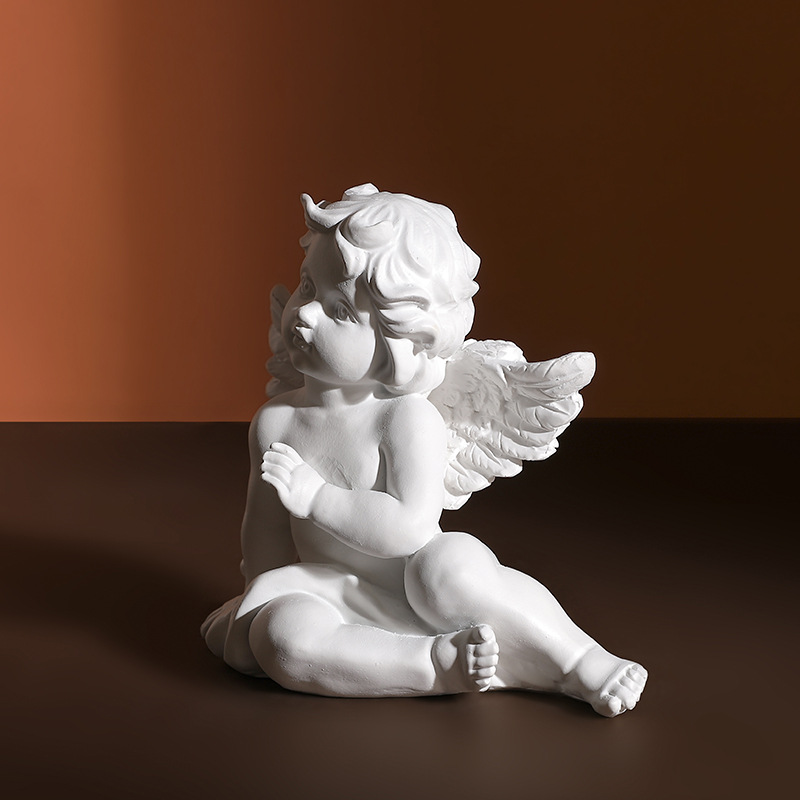 欧式仿真天使雕塑树脂工艺品创意摆件客厅卧室书房电视柜装饰摆件
