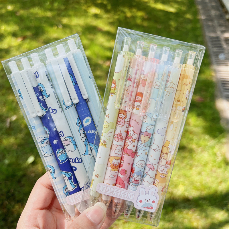 盒装点胶笔ins风高颜值学生手账点胶笔笔型点点胶胶水固体粘贴笔