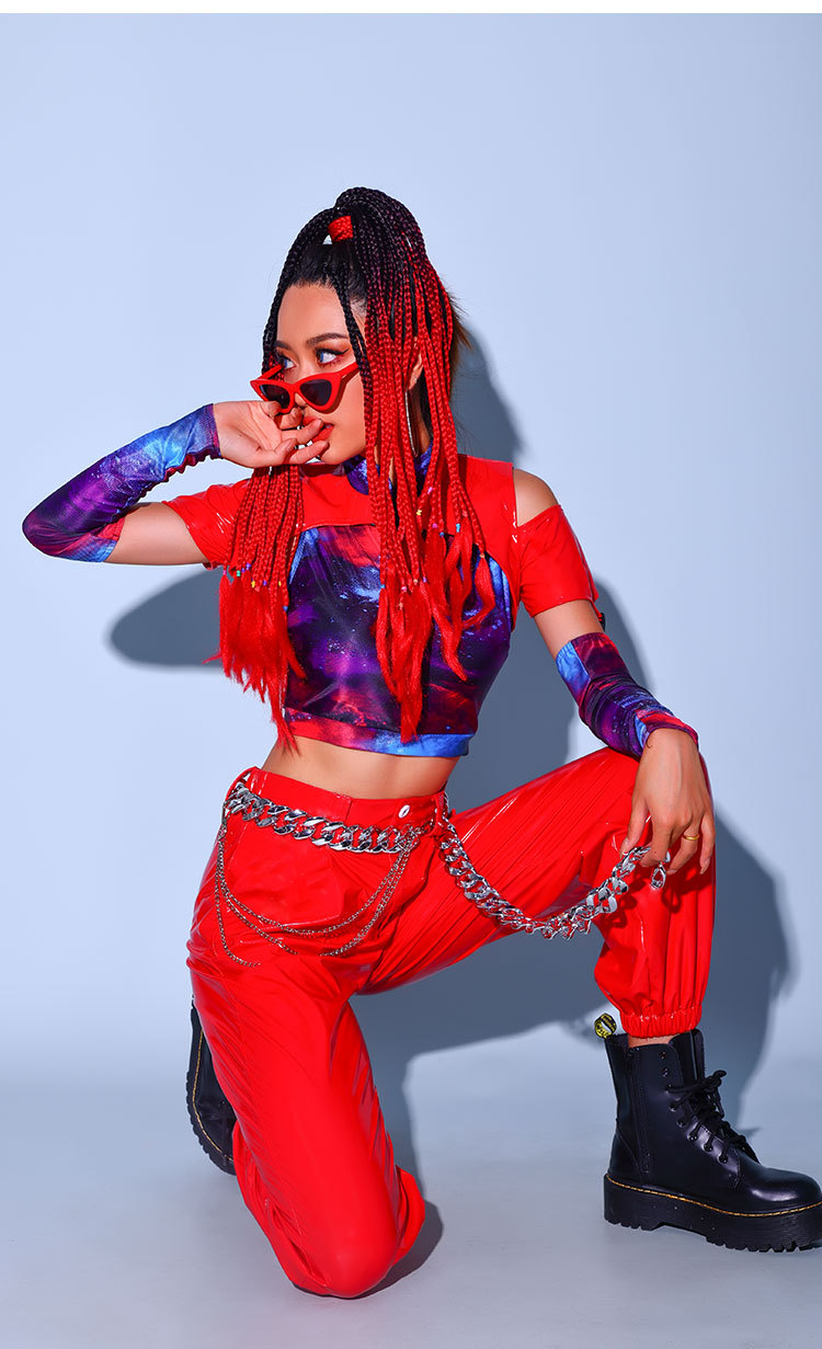 舞依芭酒吧ds演出服装夜店gogo领舞服dj商演爵士团体练功服套装女