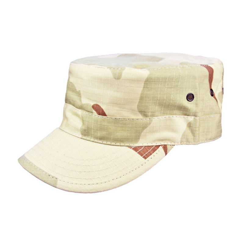 Camouflage Hat Men's Summer Outdoor Training Hat Flat Top Soldier Cap Foreign Army Tactical Cap Cross-Border Factory Wholesale