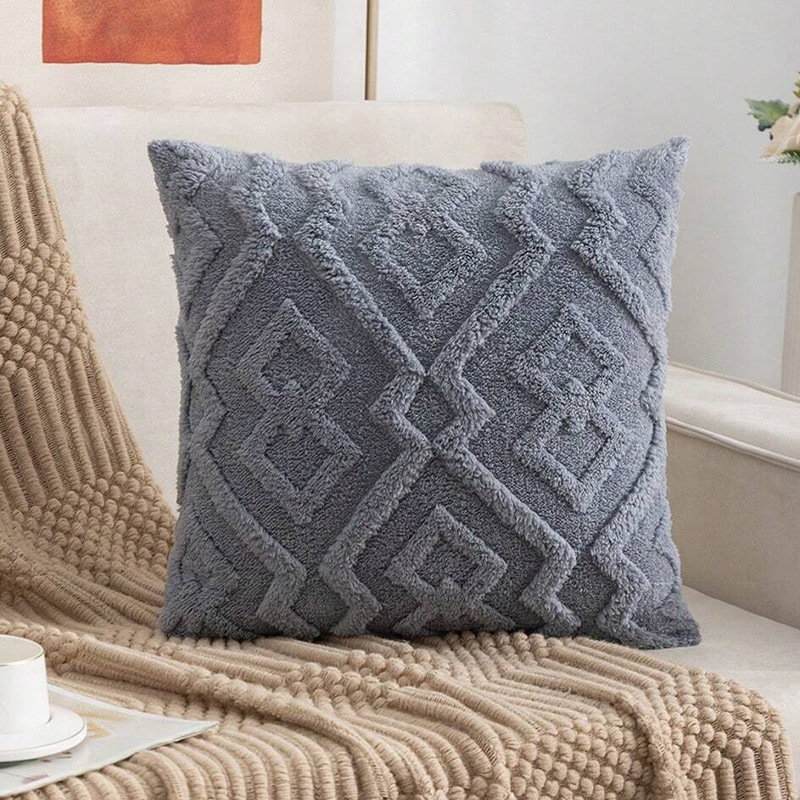 Modern Minimalist Pillowcase Woven Plush Pillowcase Office Sofas Back Cushion Throw Pillow Bedside Cushion Wholesale