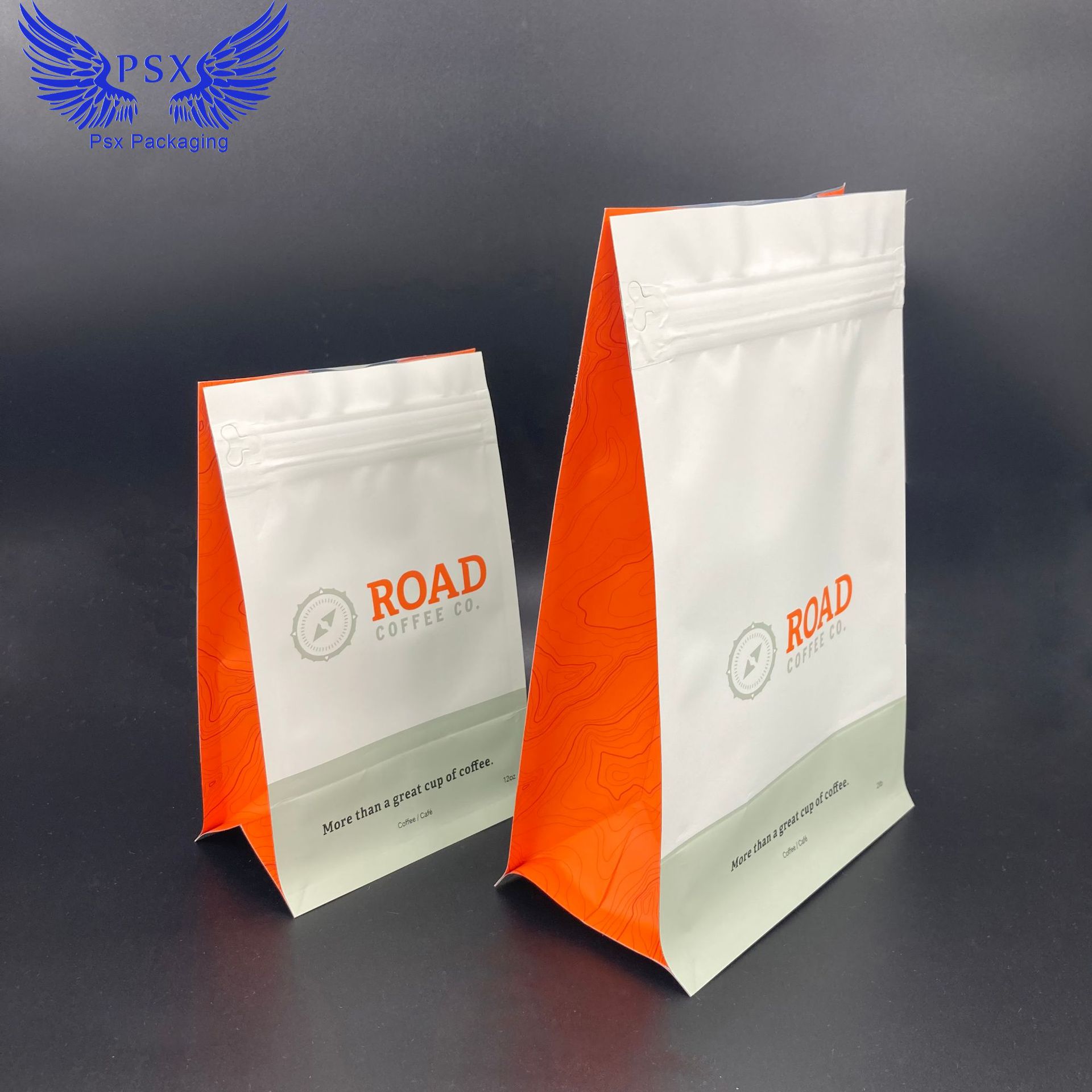 牛皮纸八边封镀铝自立自封密封袋厂家定制咖啡茶叶塑料包装袋