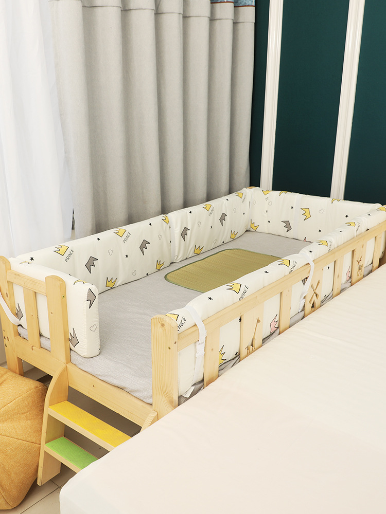 宝宝防撞床护栏婴儿床围栏软包纯棉防摔床栏档板拼接床边儿童床围