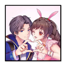 动漫斗罗大陆唐三小舞 数字油画手绘填色减压装饰画手工油彩画