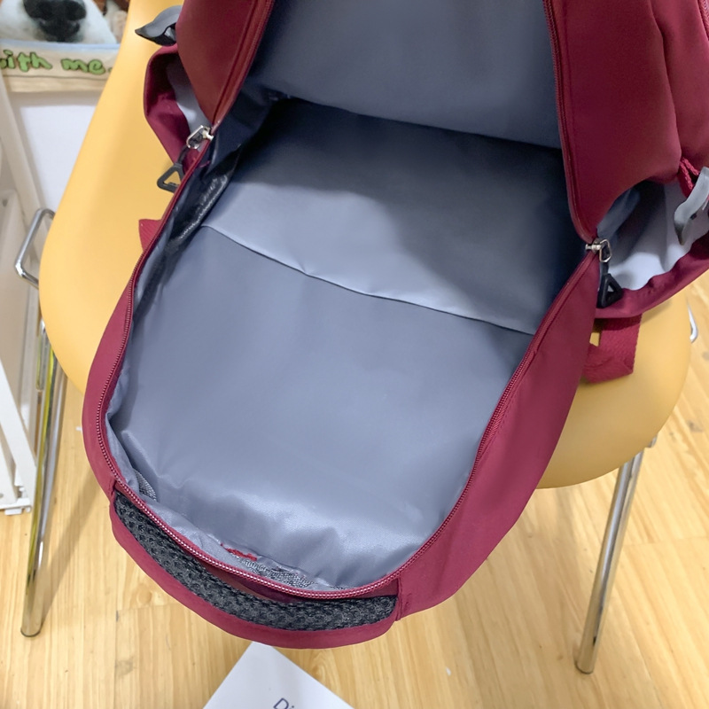 INS Schoolbag Female Junior High School Student Campus All-Match Large-Capacity Backpack Solid Color High School Student Male Computer Backpack Fashion