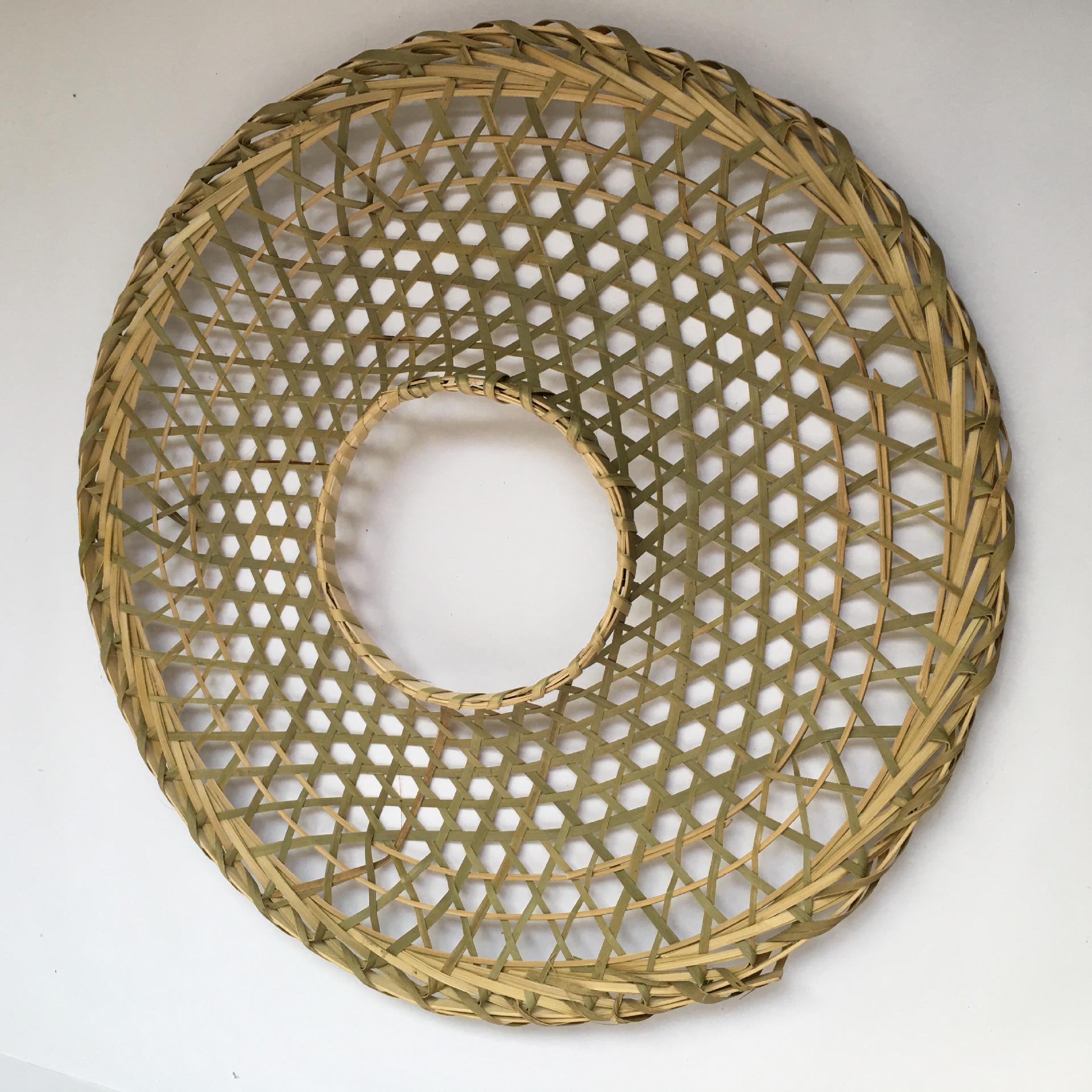 跳舞竹编斗笠帽  空顶镂空古装大侠竹帽侠女影楼拍摄道具平款凸款