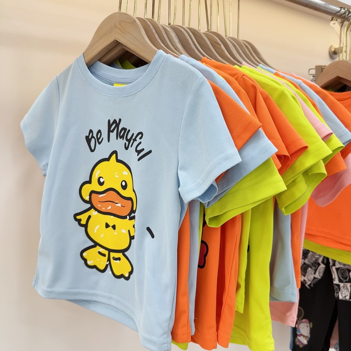 小黄鸭 水孩儿夏季中小儿童t恤连衣裙套装 品牌童装折扣尾货批发