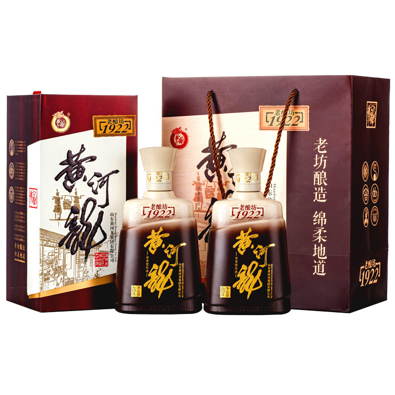 黄河龙官方自营52度浓香型老酿坊1922 国产高度白酒 山东特产礼盒