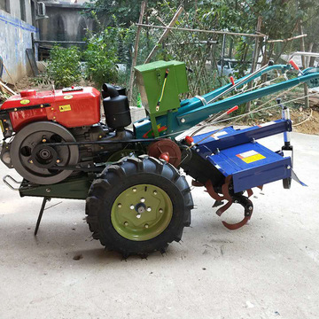 电启动手扶拖拉机山地开荒耕田机柴油水冷12马力手扶旋耕机-阿里巴巴