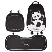 可爱熊猫汽车坐垫 冬季毛绒印花车载保暖座椅垫 网红装饰汽车座垫