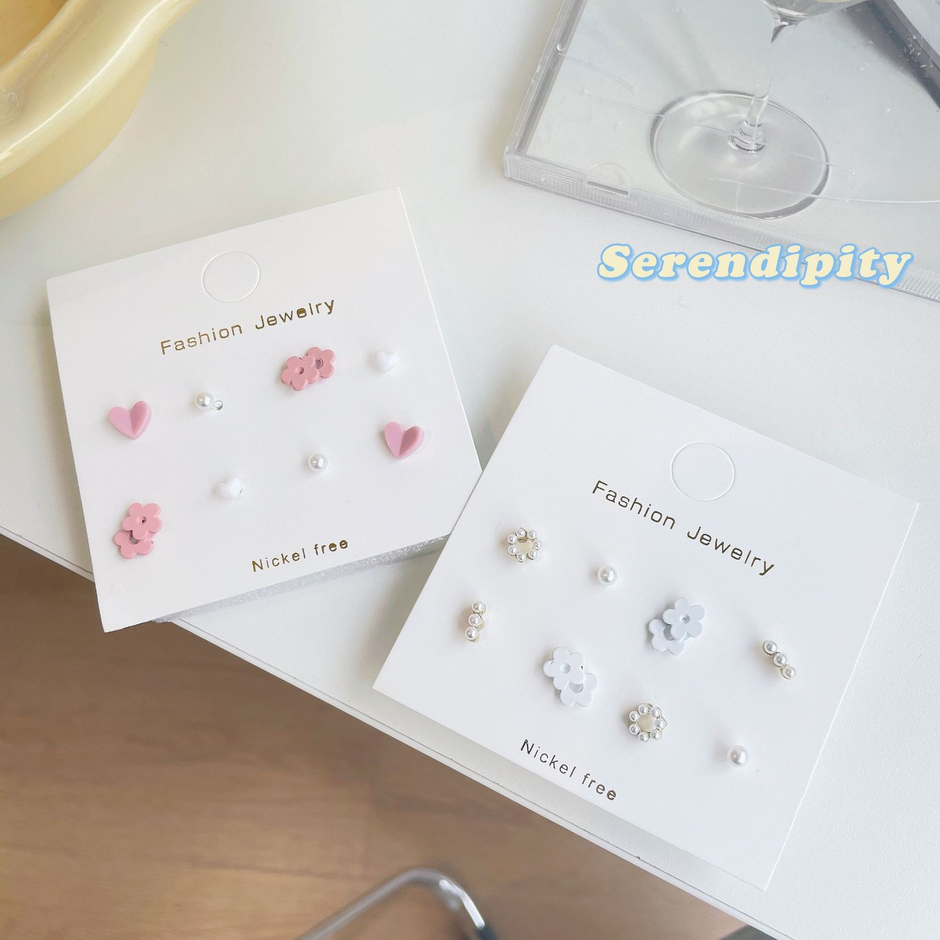 [Earings Set] 925 Silver Needle Female Student Simple All-Matching Graceful Sweet 2022 New Fashion Earrings