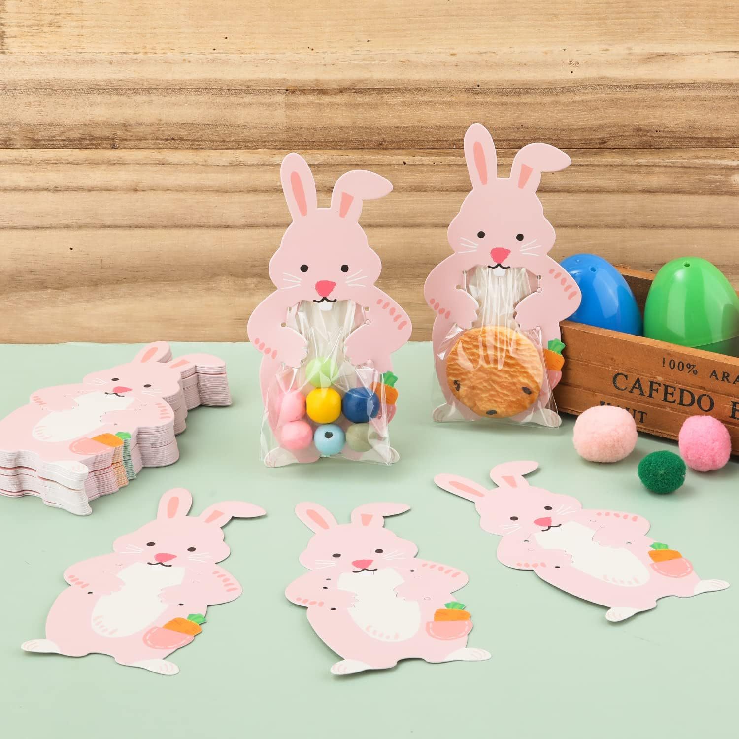 Easter Paper Box Party Disposable Gift Bag Rabbit Candy Box Biscuits Bag Cross-Border Rabbit Candy Bag