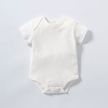 包屁衣婴儿夏季纯白无荧光剂短袖三角哈衣宝宝纯棉打底新生儿空调