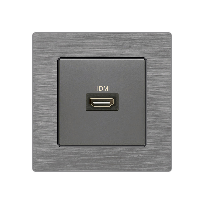 86型暗装多媒体面板一位高清hdmi投影仪单口直插电源插座面板