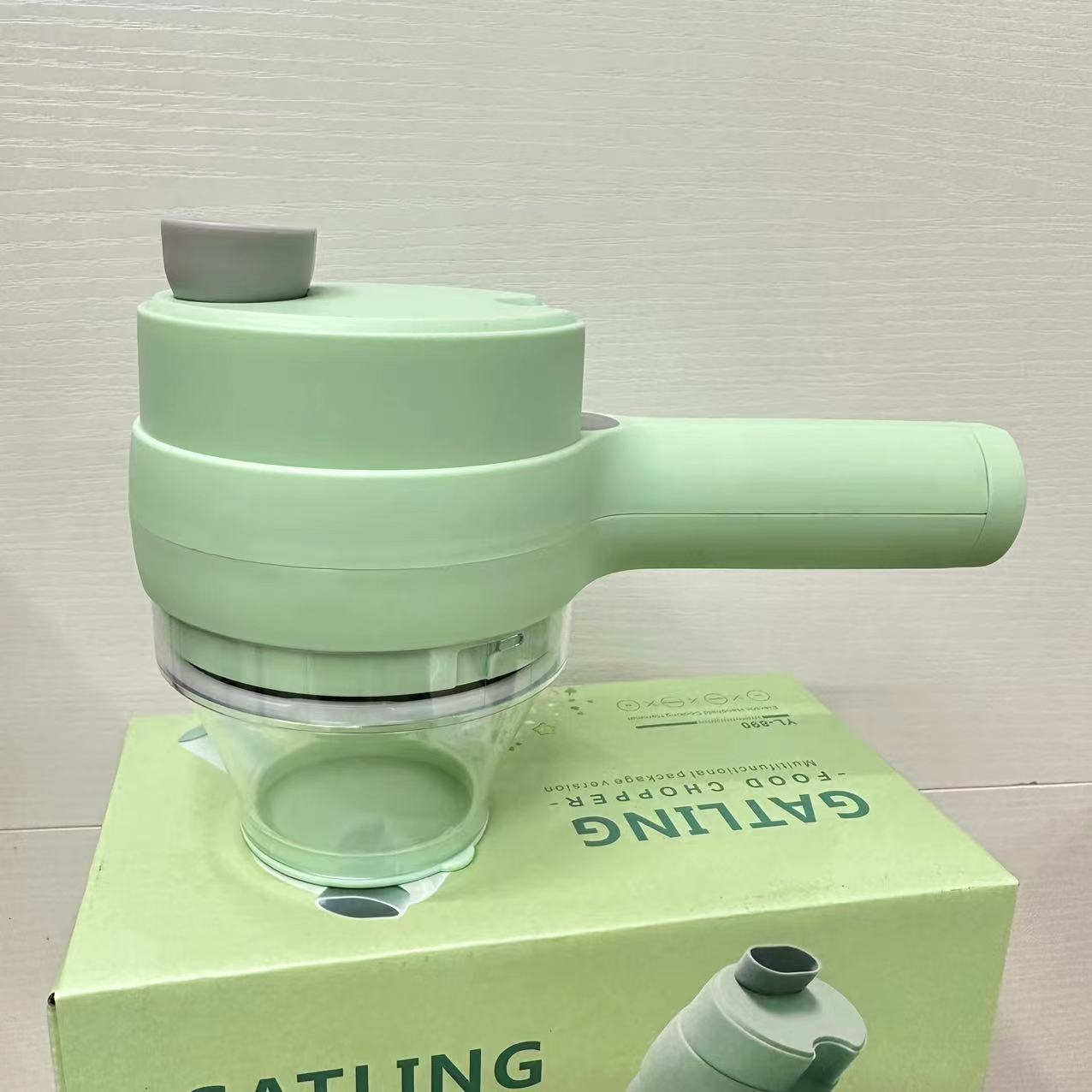 Foreign Trade Popular Style Multi-Function Gatling Cut Garlic Household Electric Cut Garlic Machine with Handle Garlic Grinder