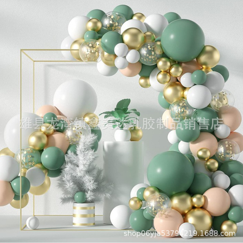 5/10/12/18-Inch Retro Color Balloon Avocado Olive Green Salvia Officinalis Bean Green Apricot Sand White Party Decoration