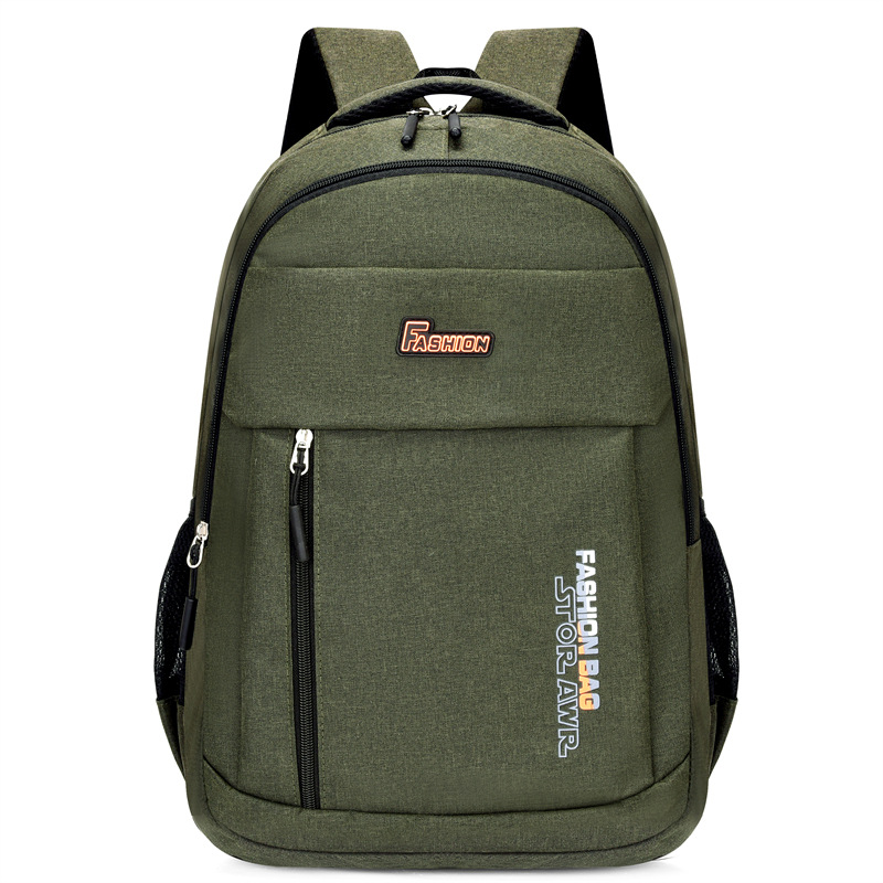 2023 New Pure Color Simple Casual Backpack Large Capacity School Bag Waterproof Schoolbag Business Commute Computer Bag