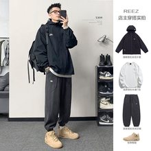 REEZ【店主穿搭】山系冲锋衣外套男春季宽松工装夹克防风登山服潮