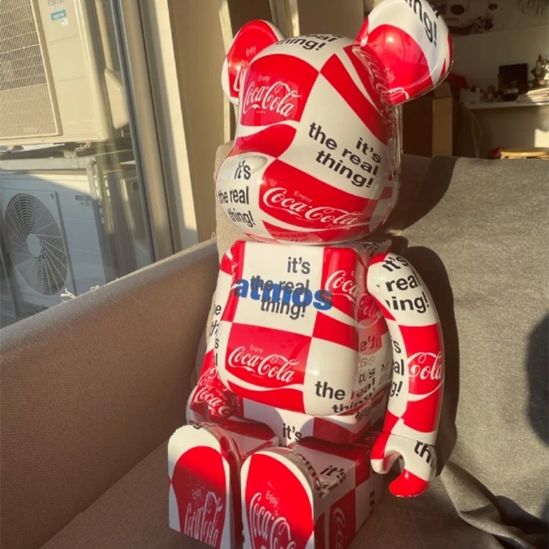 暴力熊积木熊bearbrick可口可乐atmosxcocacola联名款摆件盲盒