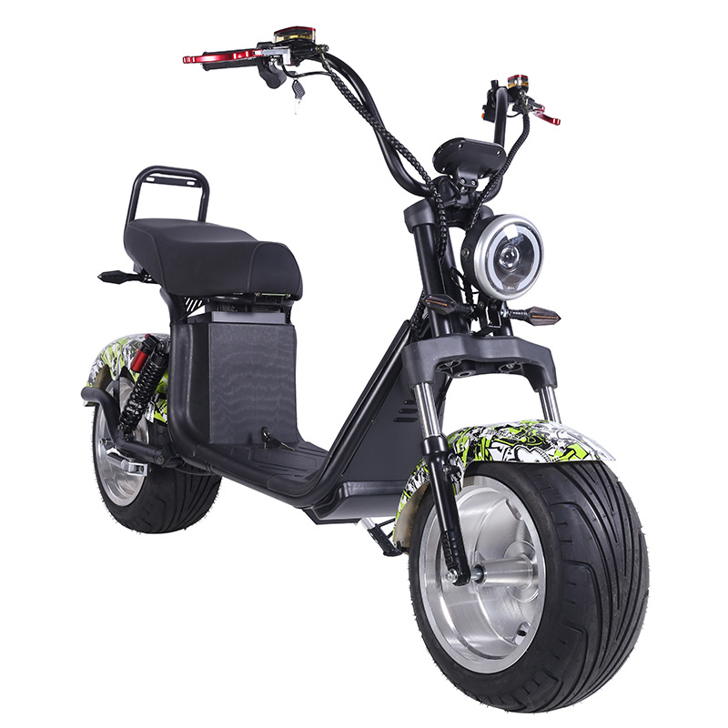 新款哈雷电动车宽胎两轮代步电动车1500w男女成人电摩踏板自行车