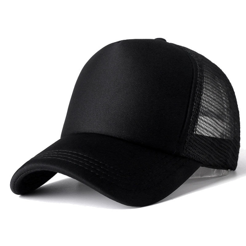 Wholesale Simple Fashion Sponge Mesh Cap Advertising Hat Printed Logo Volunteer Adult Travel Peaked Cap Sun Hat