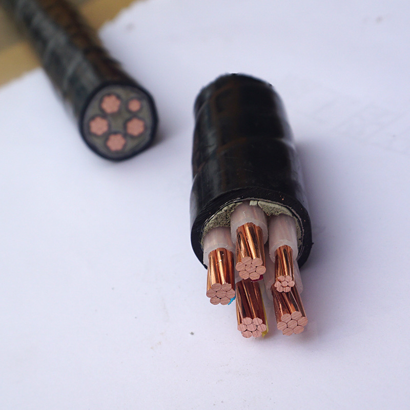 欣朋润国标5芯铜芯铠装电缆yjv22 4×25 1×16电力照明直埋电缆