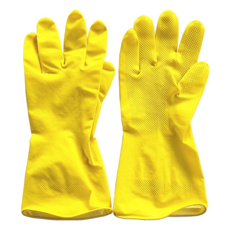 40G Household Latex Gloves Water-Proof, Oil-Proof and Non-Slip Kitchen Dishwashing Rubber Gloves Car Washing Household Cleaning Gloves