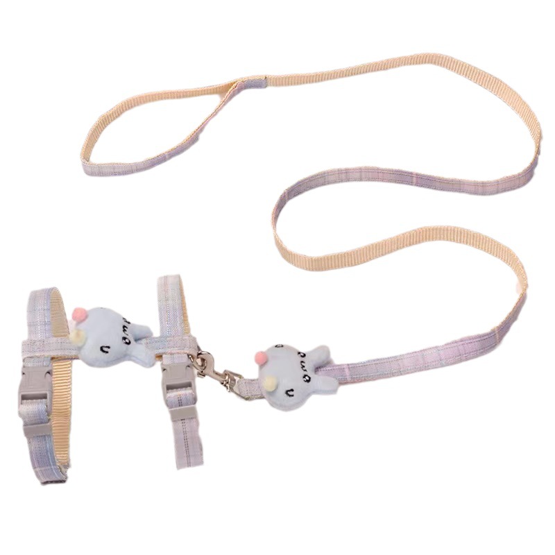 Cat Pulling Rope I-Shaped Anti Breaking Loose Gradient Adjustable Cat Walking Rope Suit Dog Leash I-Shaped Traction Rope