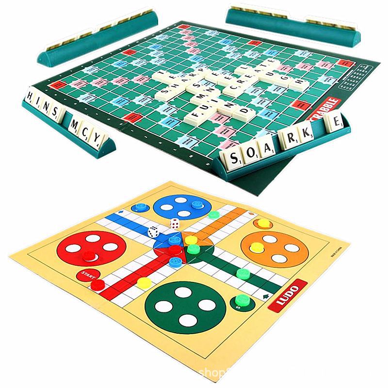 跨境外贸儿童学生飞行棋英文字母拼单词拼字二合一游戏棋益智玩具