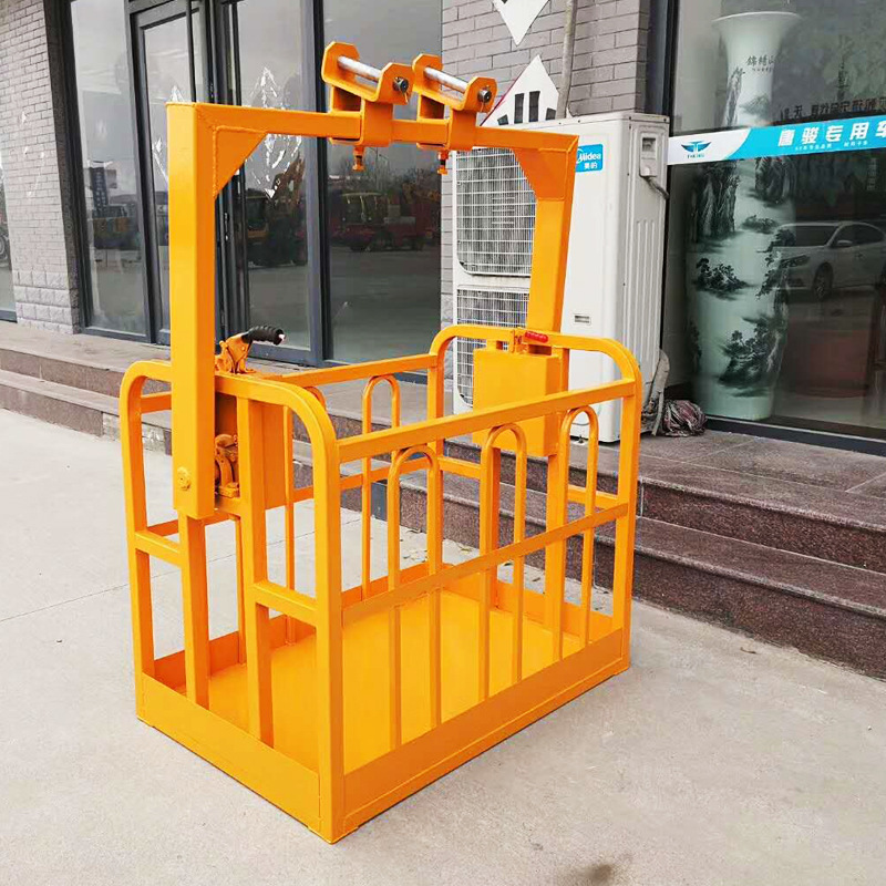 现货供应吊车吊蓝 升降式高空作业吊篮 园林高空吊框吊笼