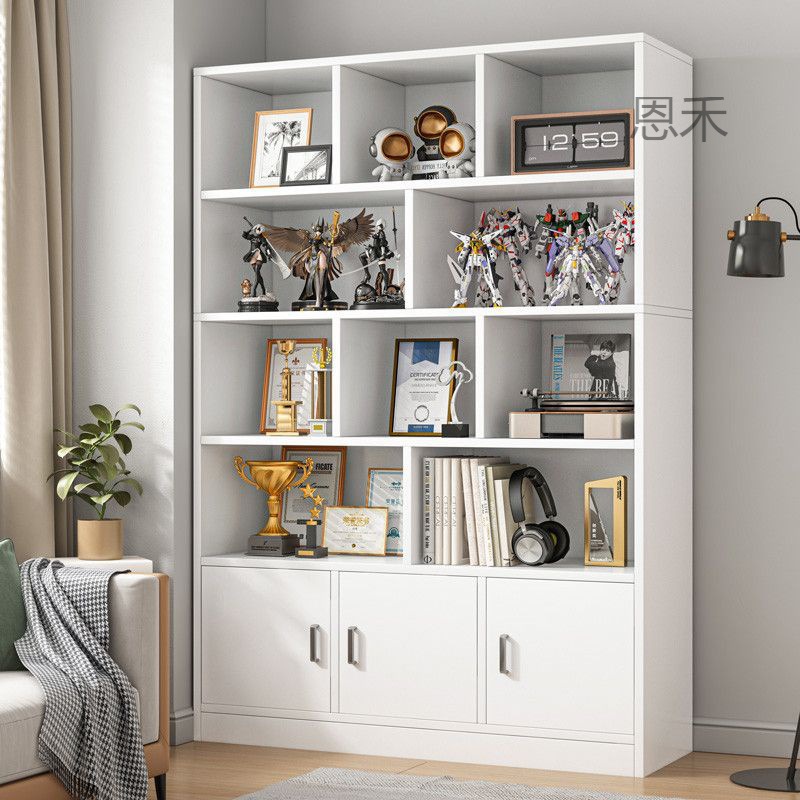 书架落地家用小户型书柜客厅柜子落地置物架办公室储物柜收纳