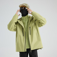冲锋衣定做logo刺绣三合一登山服防风防水加绒外套男女款夹克