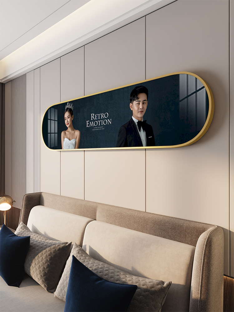 批发婚纱照相框挂墙洗结婚照放大照片打印主卧床头全家福挂画制作