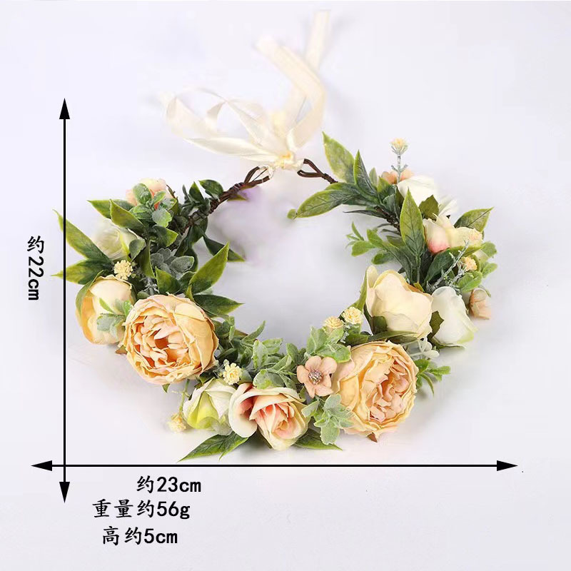 New Spring Garland European and American Popular Bride and Bridesmaid Dress Photo Shoot Headdress Holiday Party Garland Hair Band