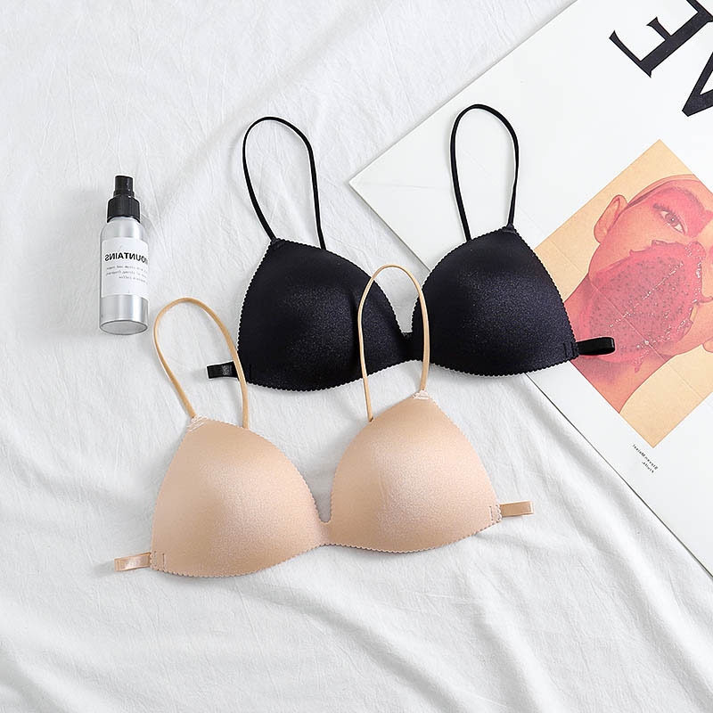 文胸性感少女薄款美背胸罩钢圈内衣无女小肩带露背网红细百搭聚拢