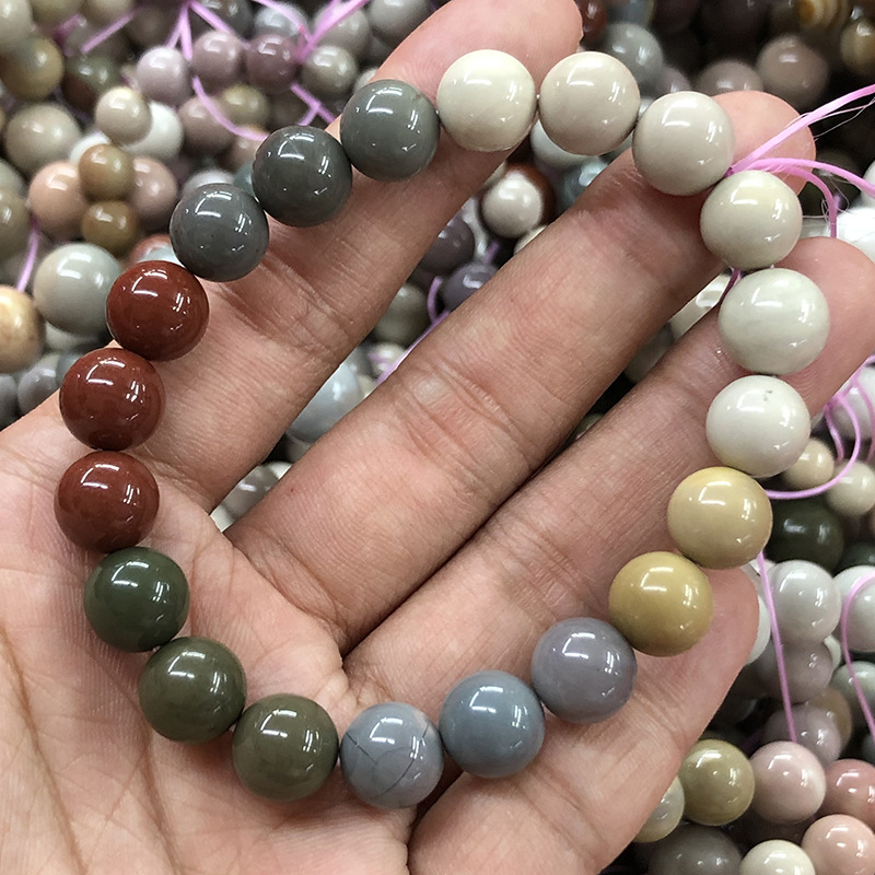 新疆阿拉善手链 民族风饰品阿拉善玛瑙手链 糖果色阿拉善彩玉手串