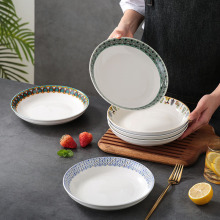Y北欧式盘子菜盘家用2021新款牛排餐盘碟子创意陶瓷艺术西餐盘