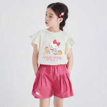 HelloKitty女童夏季两件套2025洋气新款女宝韩版卡通套装